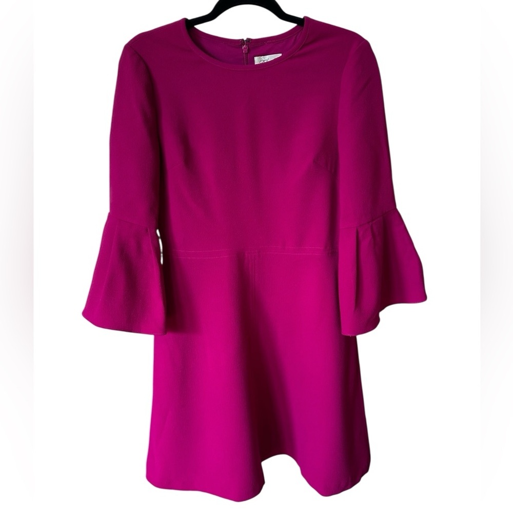 Eliza J Magenta Bell-Sleeve Mini Dress